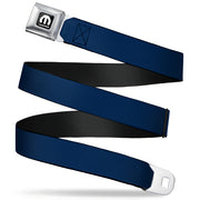 MOPAR Logo Full Color Black White Seatbelt Belt - Navy Webbing Seatbelt Belts Mopar