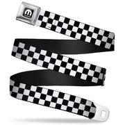 Black and White Checkered with MOPAR Logo Seatbelt Belt Seatbelt Belts Mopar