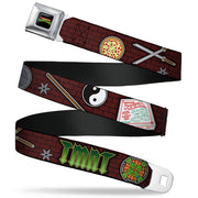 Classic TMNT Logo Full Color Seatbelt Belt - Classic TMNT Gear/Elements Brick Wall Webbing Seatbelt Belts Teenage Mutant Ninja Turtles