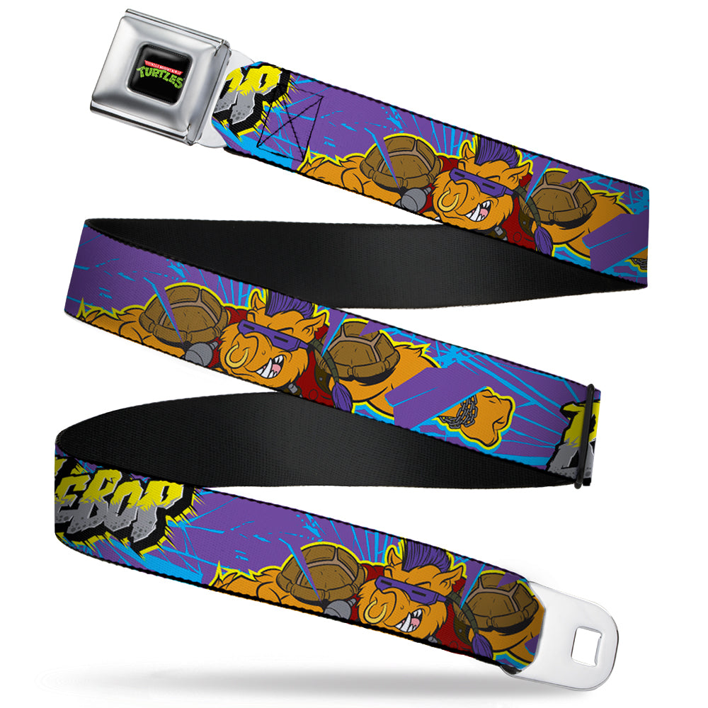 Classic TMNT Logo Full Color Seatbelt Belt - BEBOP Pose/Shatter Purple/Blues/Yellow/Gray Webbing Seatbelt Belts Teenage Mutant Ninja Turtles