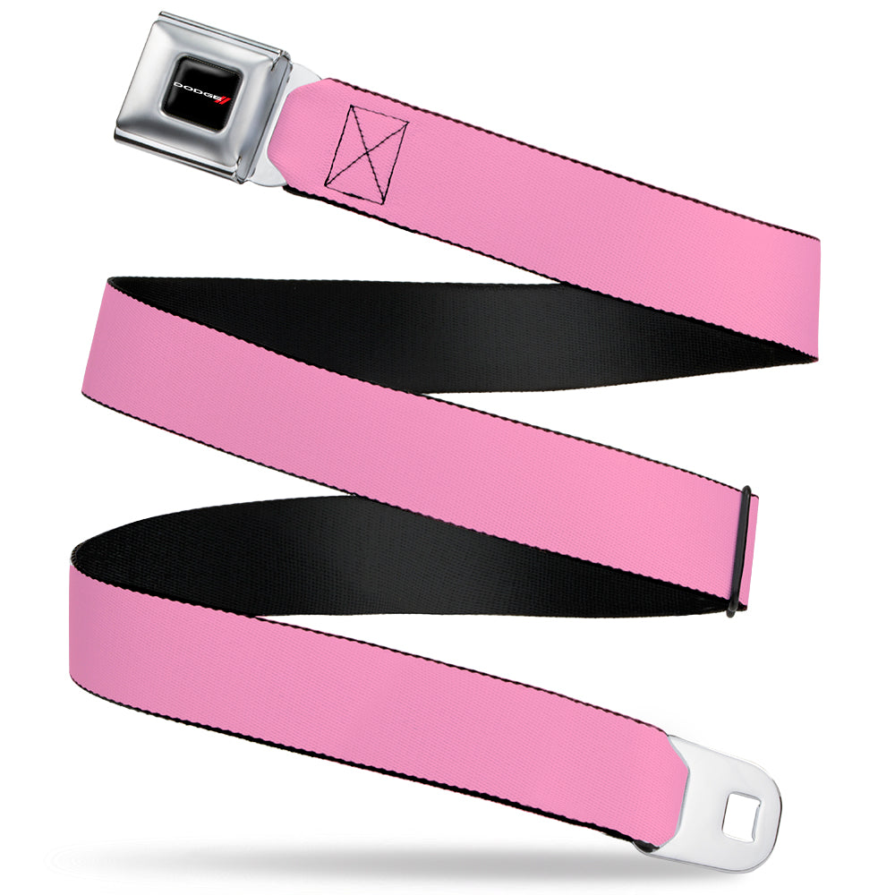 Dodge Red Rhombus Seatbelt Belt - Baby Pink Webbing Seatbelt Belts Dodge