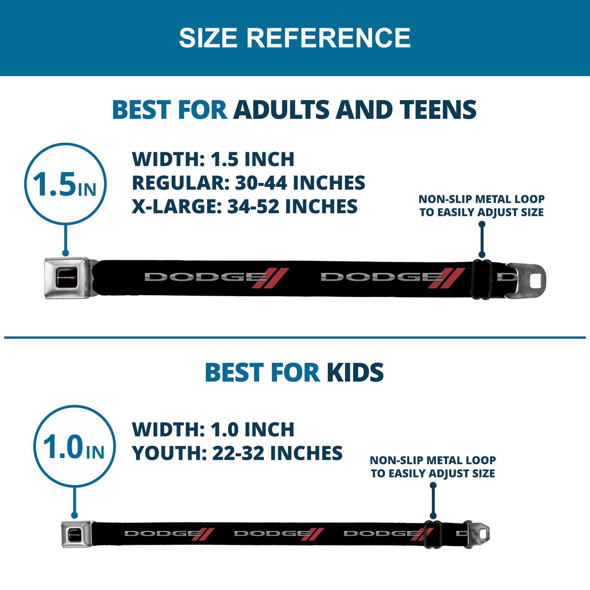 Dodge Red Rhombus Full Color Seatbelt Belt - Dodge Red Rhombus REPEAT Webbing Seatbelt Belts Dodge