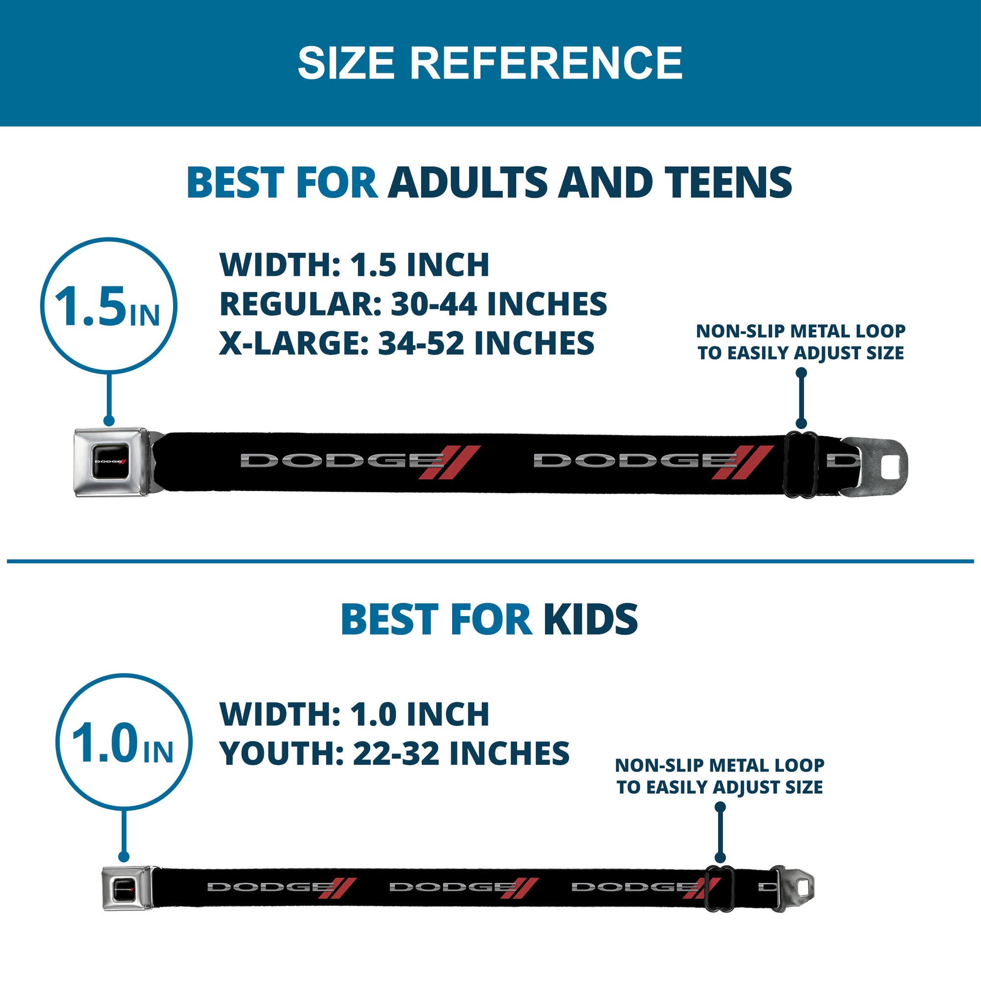 Dodge Red Rhombus Full Color Seatbelt Belt - Dodge Red Rhombus REPEAT Webbing Seatbelt Belts Dodge