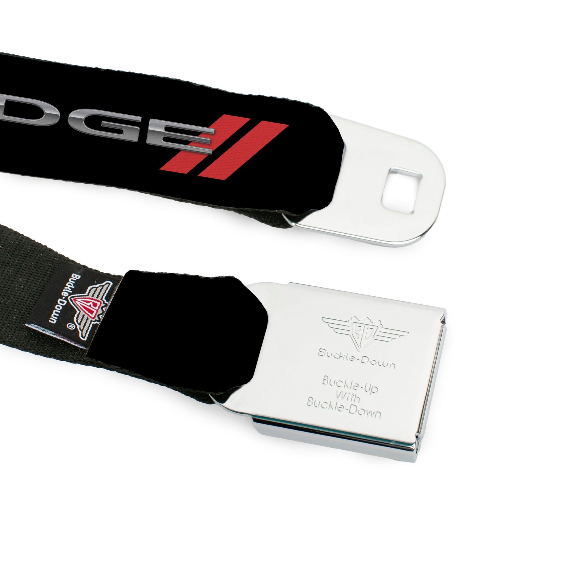 Dodge Red Rhombus Full Color Seatbelt Belt - Dodge Red Rhombus REPEAT Webbing Seatbelt Belts Dodge