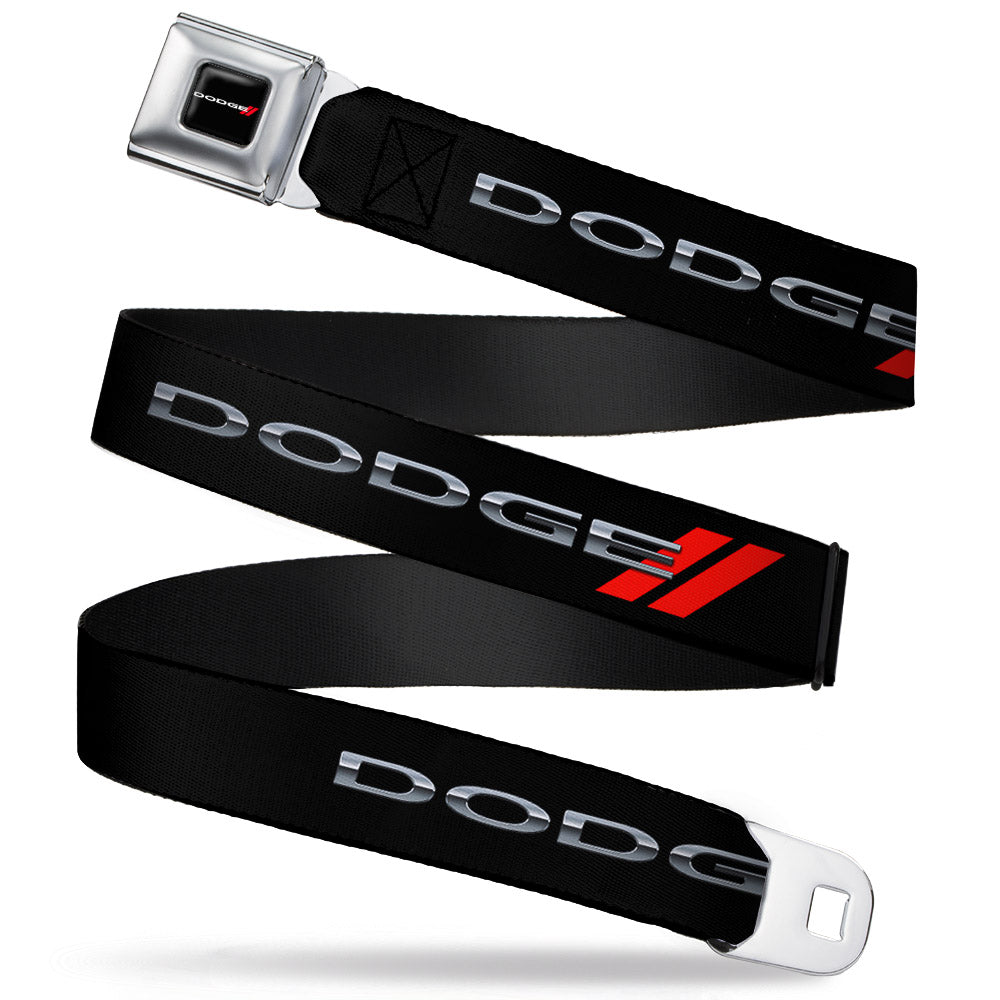 Dodge Red Rhombus Full Color Seatbelt Belt - Dodge Red Rhombus REPEAT Webbing Seatbelt Belts Dodge