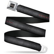 DODGE Full Color Gray Red Seatbelt Belt - Dodge 100th Anniversary Logo Black-Gray Fade/Red Webbing Seatbelt Belts Dodge