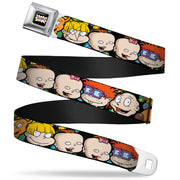 RUGRATS Logo Full Color Seatbelt Belt - Rugrats Character Faces CLOSE-UP Webbing Seatbelt Belts Rugrats