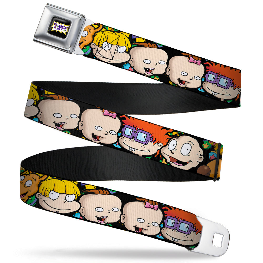 RUGRATS Logo Full Color Seatbelt Belt - Rugrats Character Faces CLOSE-UP Webbing Seatbelt Belts Rugrats