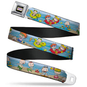 RUGRATS Logo Full Color Seatbelt Belt - Rugrats Beach Play Scene Webbing Seatbelt Belts Rugrats