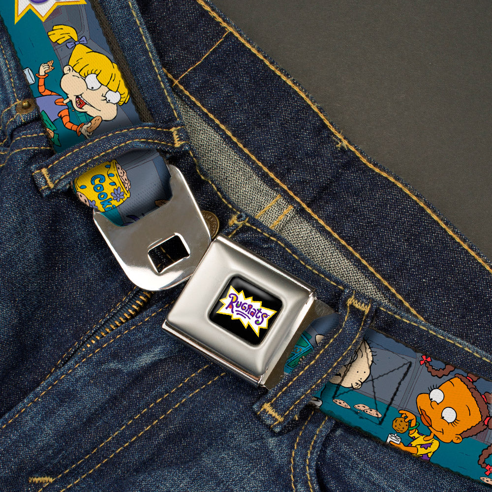 RUGRATS Logo Full Color Seatbelt Belt - Rugrats Cookie Scene Webbing Seatbelt Belts Rugrats