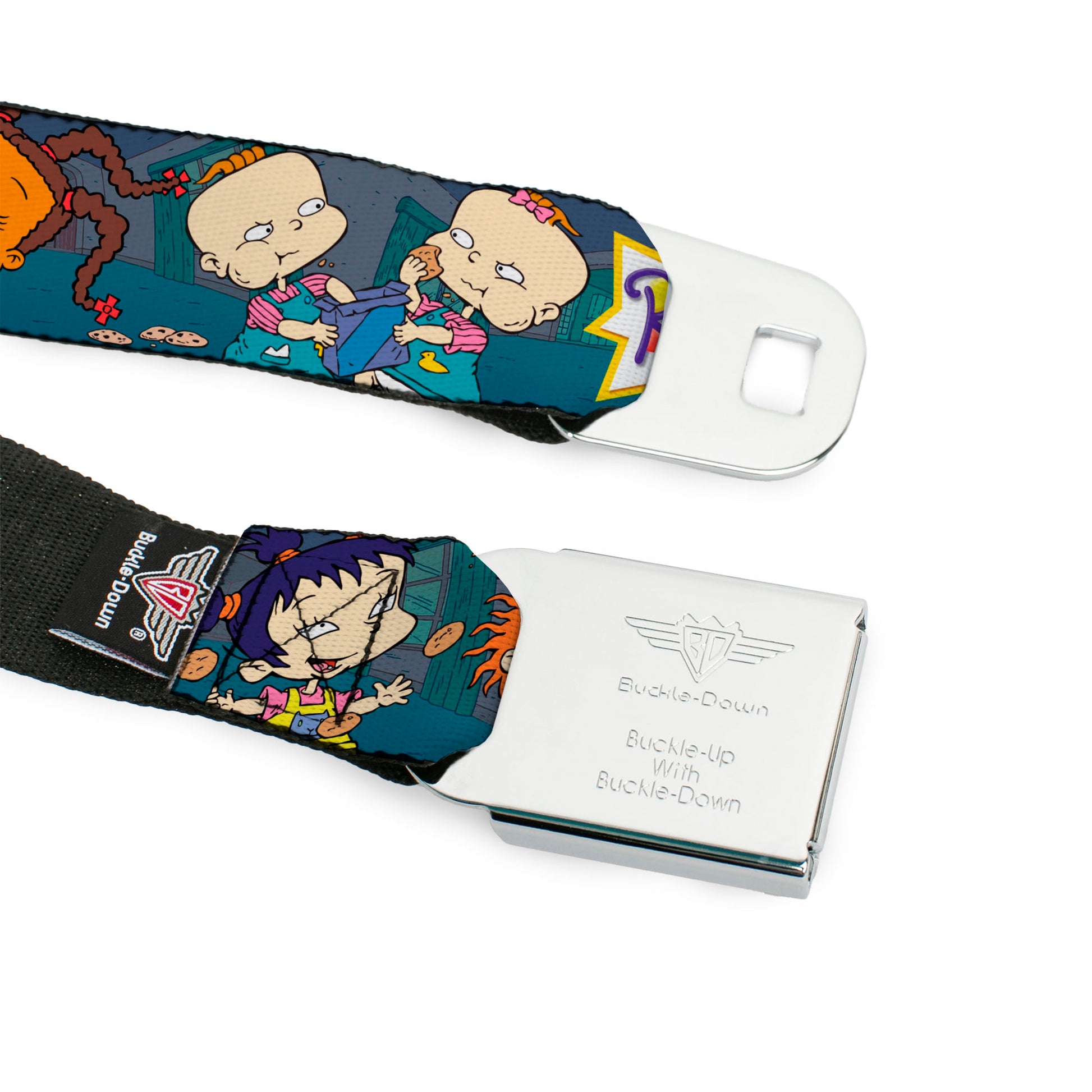 RUGRATS Logo Full Color Seatbelt Belt - Rugrats Cookie Scene Webbing Seatbelt Belts Rugrats