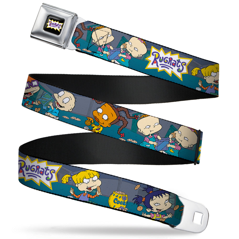 RUGRATS Logo Full Color Seatbelt Belt - Rugrats Cookie Scene Webbing Seatbelt Belts Rugrats