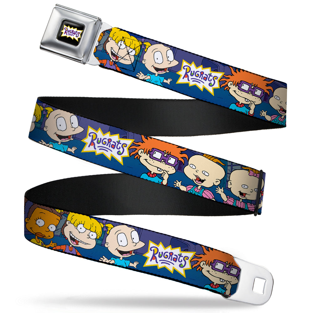 RUGRATS Logo Full Color Seatbelt Belt - RUGRATS Group Pose Webbing Seatbelt Belts Rugrats