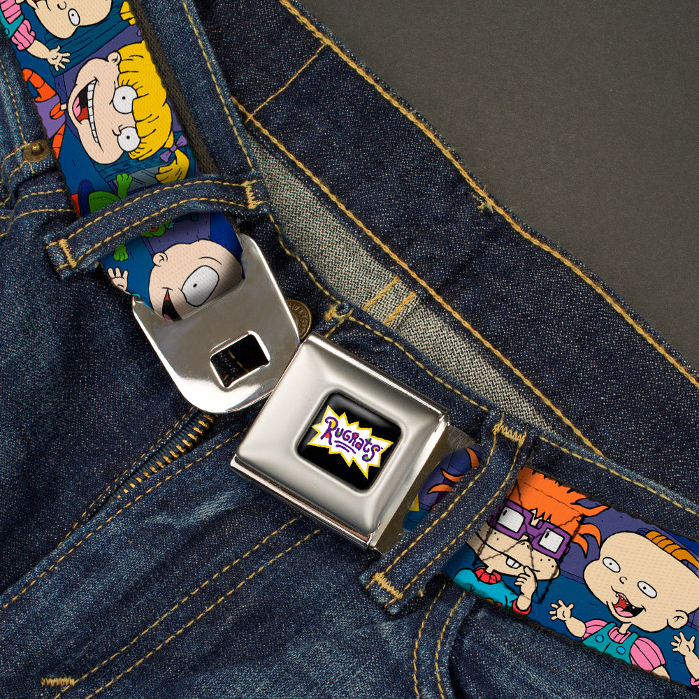 RUGRATS Logo Full Color Seatbelt Belt - RUGRATS Group Pose2 w/Reptar Webbing Seatbelt Belts Rugrats