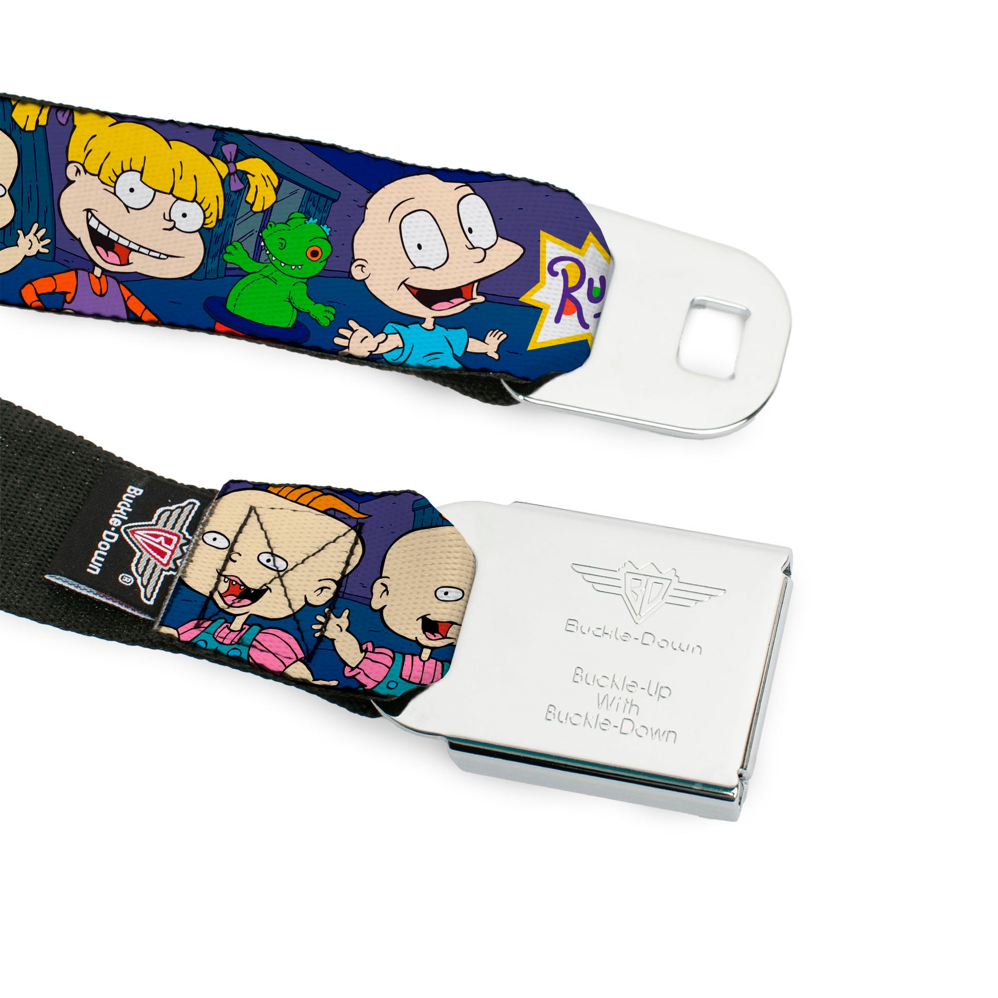 RUGRATS Logo Full Color Seatbelt Belt - RUGRATS Group Pose2 w/Reptar Webbing Seatbelt Belts Rugrats