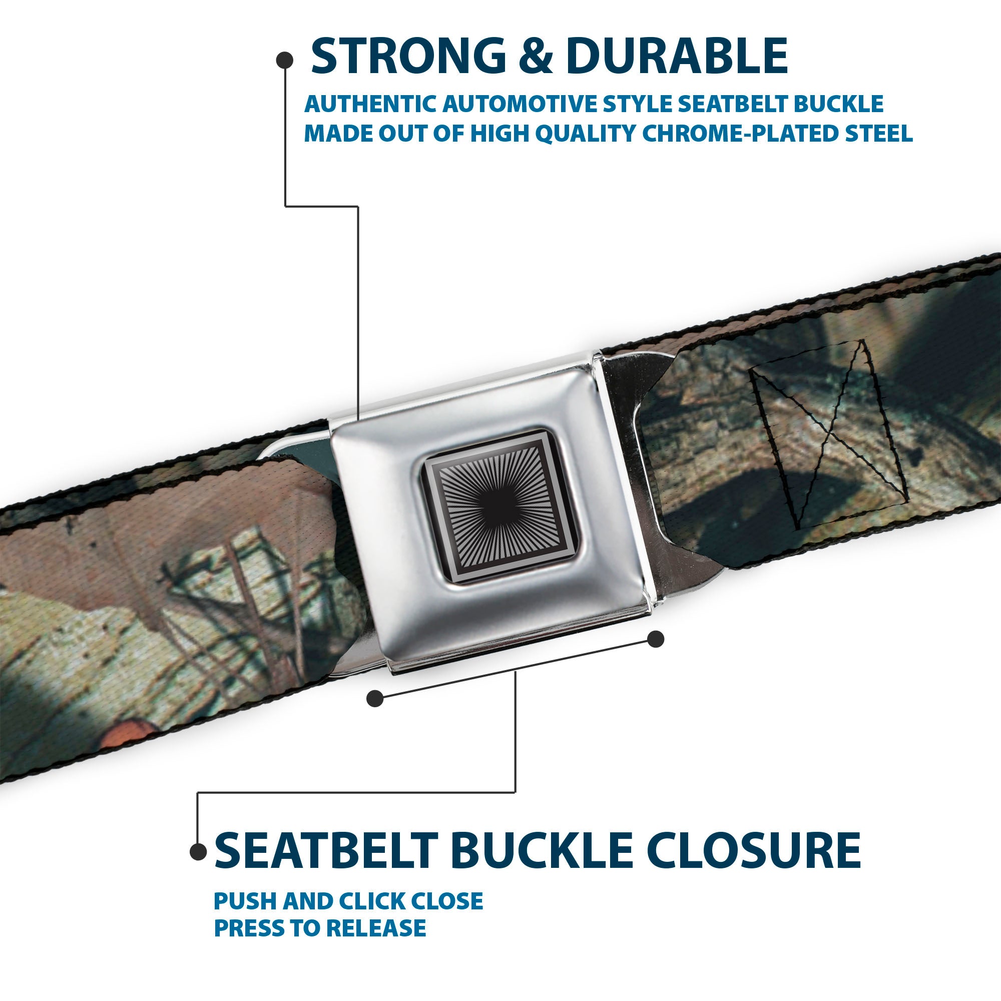 Starburst Seatbelt Belt - Mossy Oak Break-Up Infinity Webbing Seatbelt Belts Mossy Oak