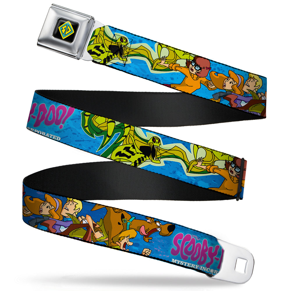 SD Dog Tag Full Color Black Yellow Blue Seatbelt Belt - SCOOBY DOO INC. Group w/Slime Mutant Webbing Seatbelt Belts Scooby Doo