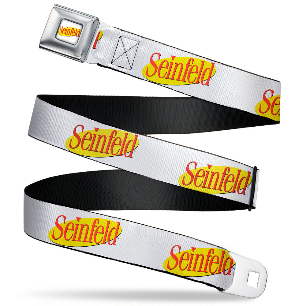 SEINFELD Spotlight Logo Full Color White/Yellow/Red Seatbelt Belt - SEINFELD Spotlight Logo White/Yellow/Red Webbing Seatbelt Belts Seinfeld
