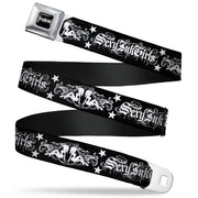SEXY INK GIRLS Full Color Black White Seatbelt Belt - Sexy Bitch Webbing Seatbelt Belts Sexy Ink Girls