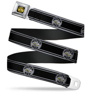 SUPER BEE Logo Full Color Black Yellow White Seatbelt Belt - SUPER BEE Logo/Stripes Black/Gray/Yellow/White Webbing Seatbelt Belts Dodge