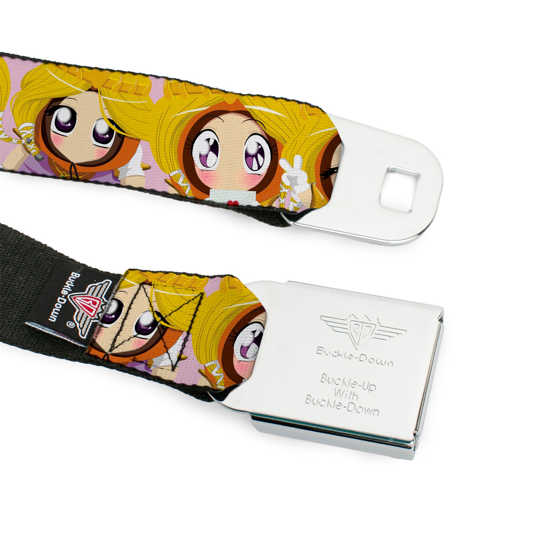 SOUTH PARK Title Logo Full Color Pink/White Seatbelt Belt - South Park Princess Kenny Expressions Pink Webbing Seatbelt Belts South Park