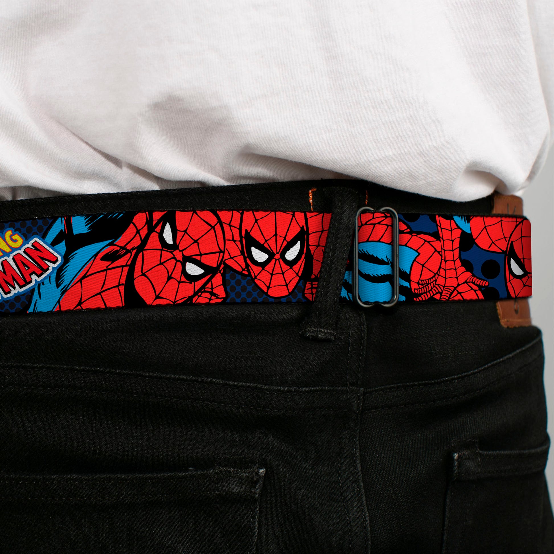 Spider-Man Full Color Seatbelt Belt - Amazing Spider-Man Webbing Seatbelt Belts Marvel Comics