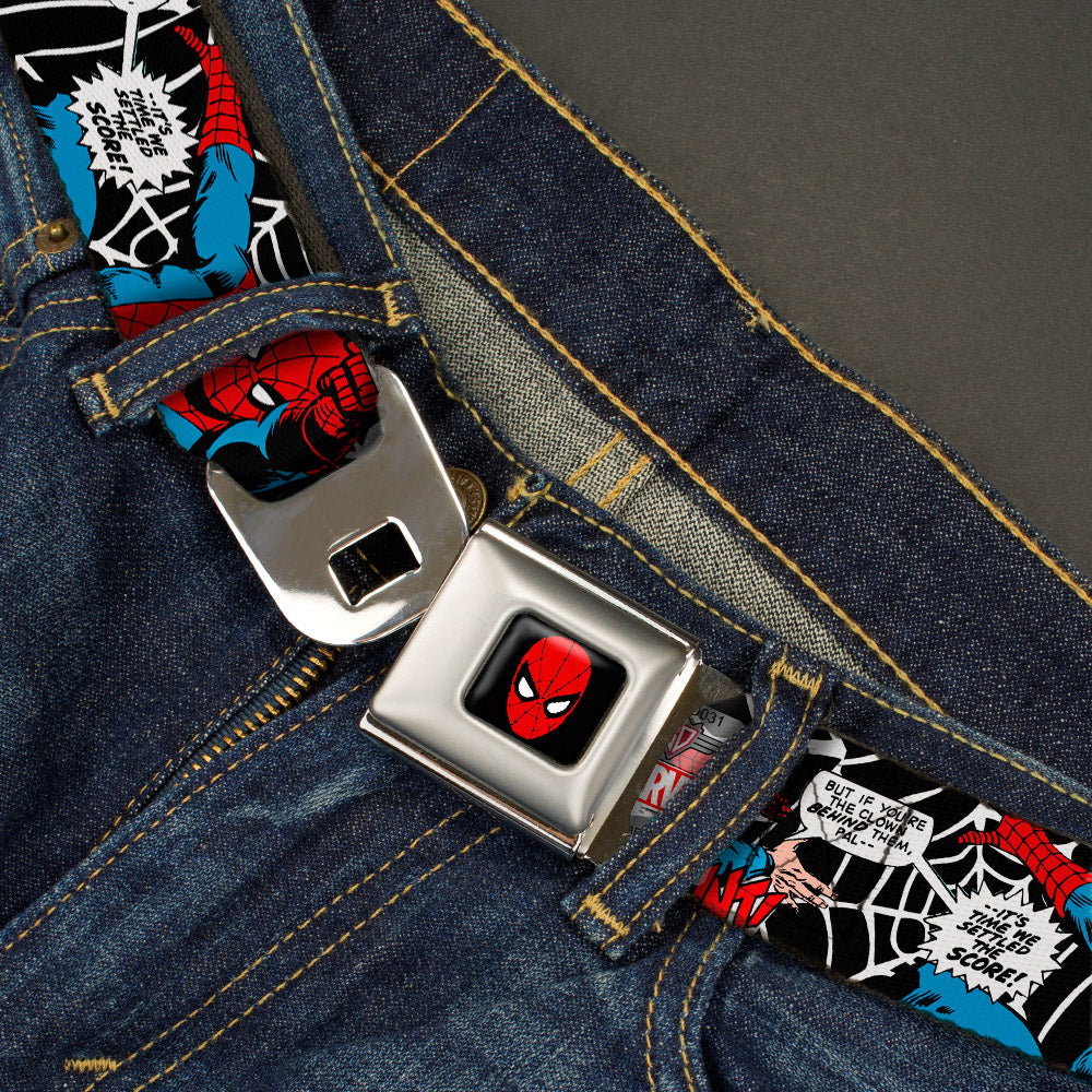 Spider-Man Full Color Seatbelt Belt - Spider-Man in Action2 w/AMAZING SPIDER-MAN Webbing Seatbelt Belts Marvel Comics