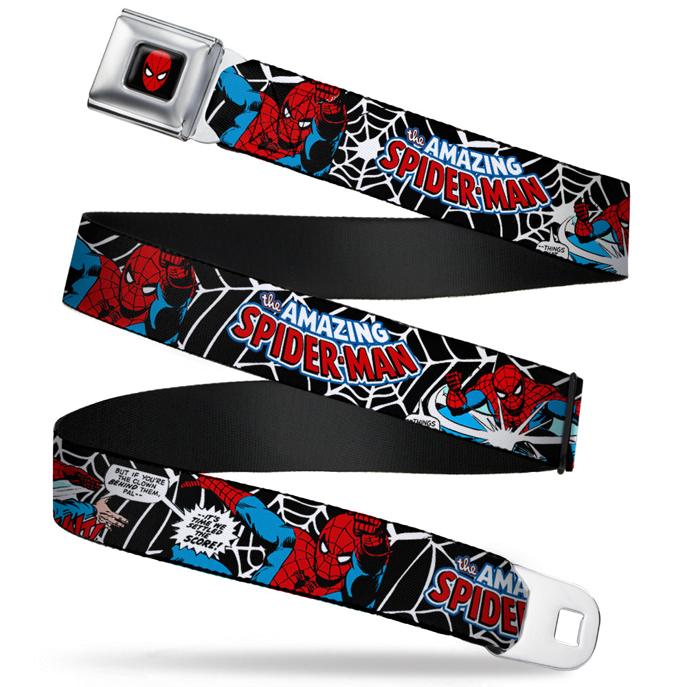 Spider-Man Full Color Seatbelt Belt - Spider-Man in Action2 w/AMAZING SPIDER-MAN Webbing Seatbelt Belts Marvel Comics