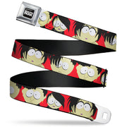 SOUTH PARK Title Logo Full Color Black/White Seatbelt Belt - South Park Goth Kids Expressions Red Webbing Seatbelt Belts South Park