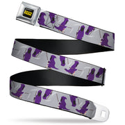 SOUTH PARK Title Logo Full Color Black/Yellow Seatbelt Belt - South Park Death Poses Scattered Gray Webbing Seatbelt Belts South Park