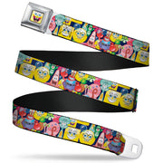 SpongeBob Open Mouth Smile Full Color Seatbelt Belt - SpongeBob Expressions & Friends Stacked Webbing Seatbelt Belts SpongeBob SquarePants