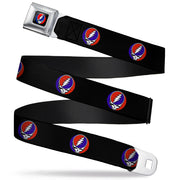 Steal Your Face Seatbelt Belt - Steal Your Face Repeat Black/Color Webbing Seatbelt Belts Grateful Dead