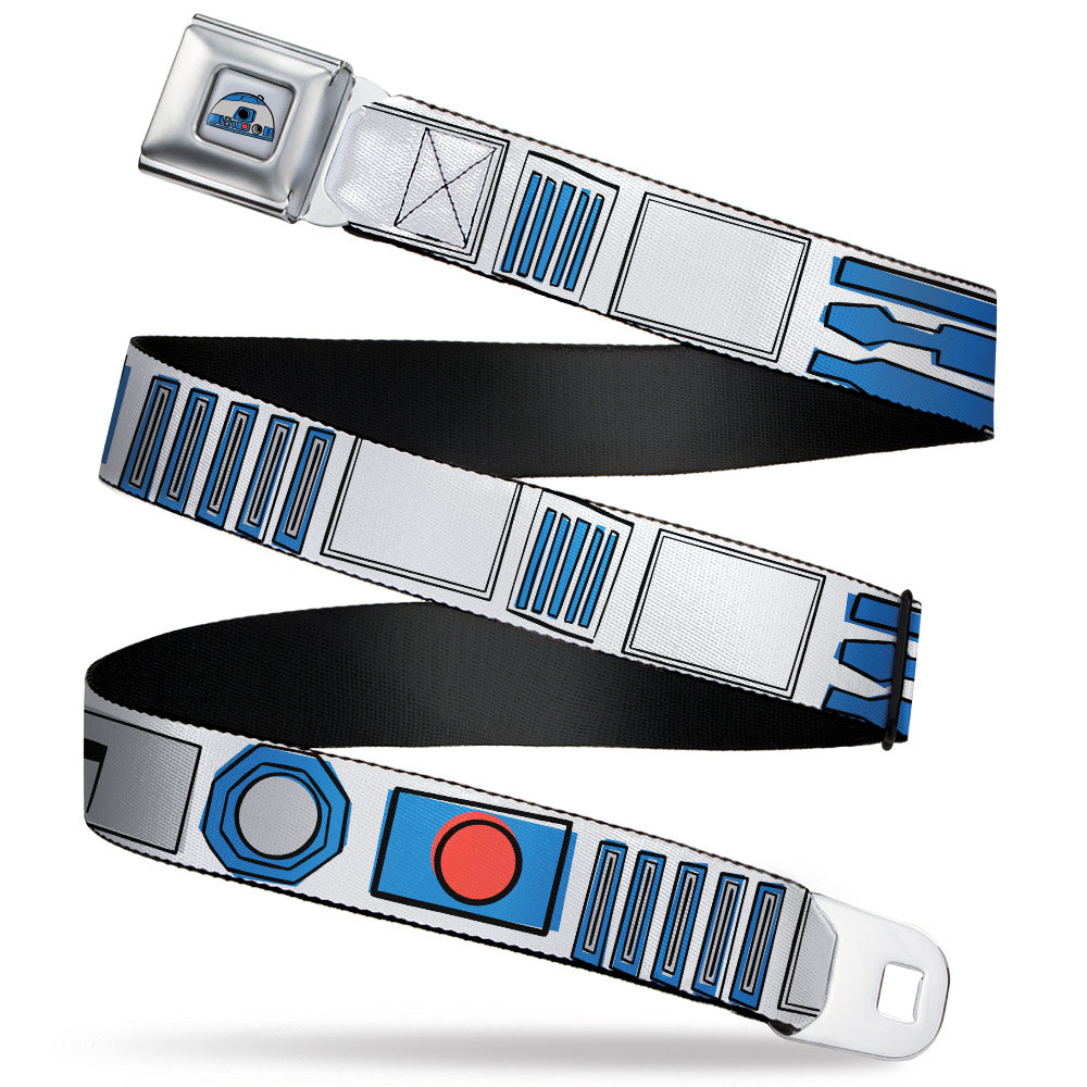 Star Wars R2-D2 Head Full Color White/Black/Blue/Gray/Red Seatbelt Belt - Star Wars R2-D2 Bounding Parts White/Black/Blue/Gray/Red Webbing Seatbelt Belts Star Wars