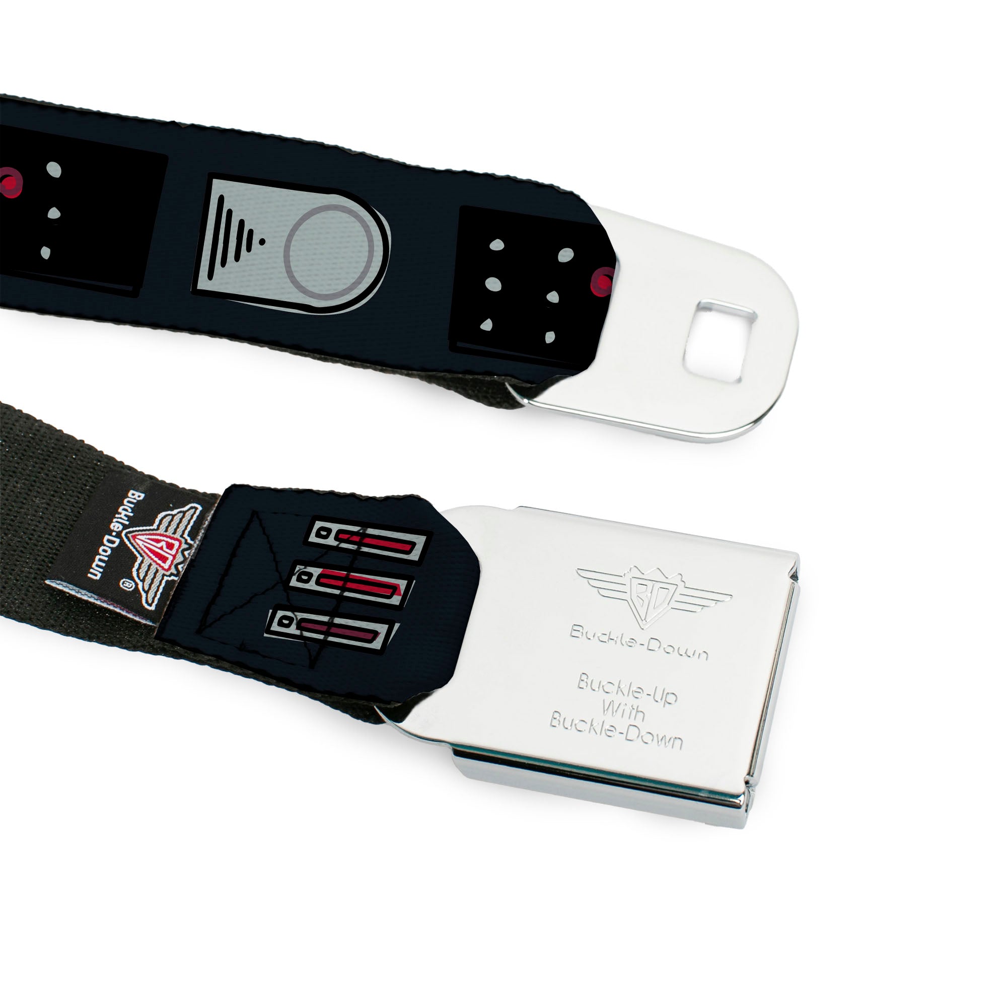 Star Wars Darth Vader Face Full Color Red Seatbelt Belt - Star Wars Darth Vader Utility Belt Bounding3 Black/Grays/Reds/Greens Webbing Seatbelt Belts Star Wars