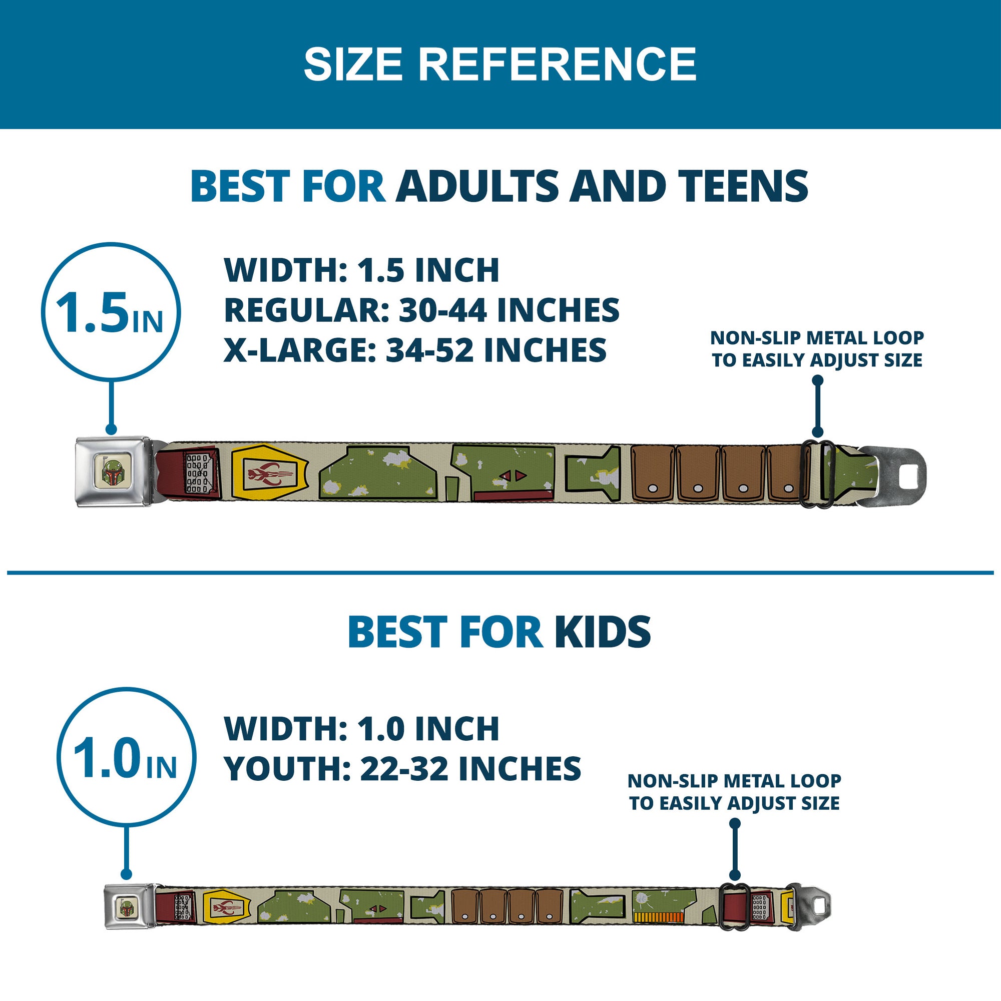 Star Wars Boba Fett Helmet Full Color Tan Seatbelt Belt - Star Wars Boba Fett Utility Belt Bounding Tan Webbing Seatbelt Belts Star Wars