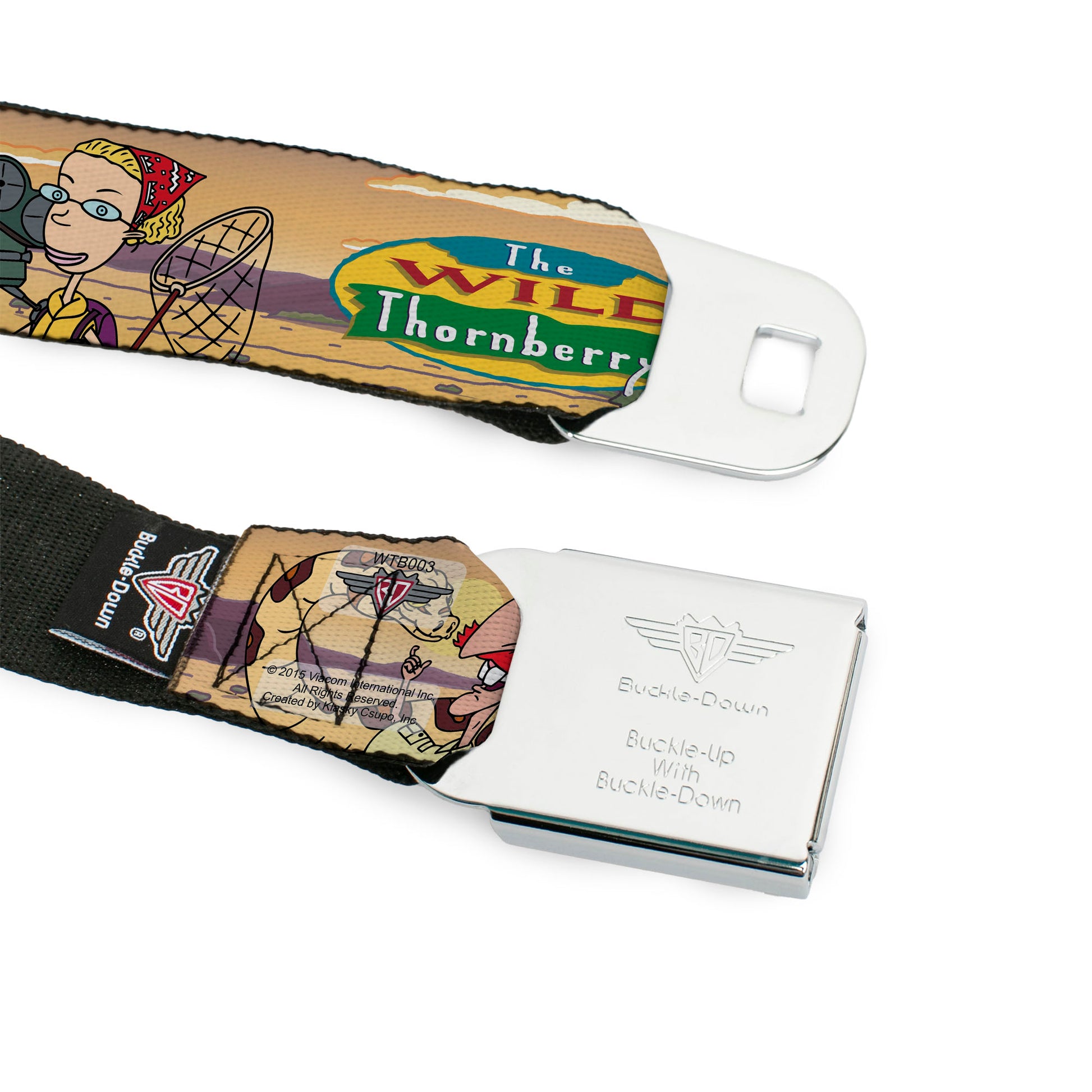 The Wild Thornberry's Logo Full Color Seatbelt Belt - The Wild Thornberry's Adventure Pose1 Tans Webbing Seatbelt Belts The Wild Thornberrys