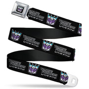 Transformers Decepticons Icon Full Color Black/Grays/Purples Seatbelt Belt - TRANSFORMERS Decepticons Cybertronian Icon Black/Grays/Purples Webbing Seatbelt Belts Hasbro