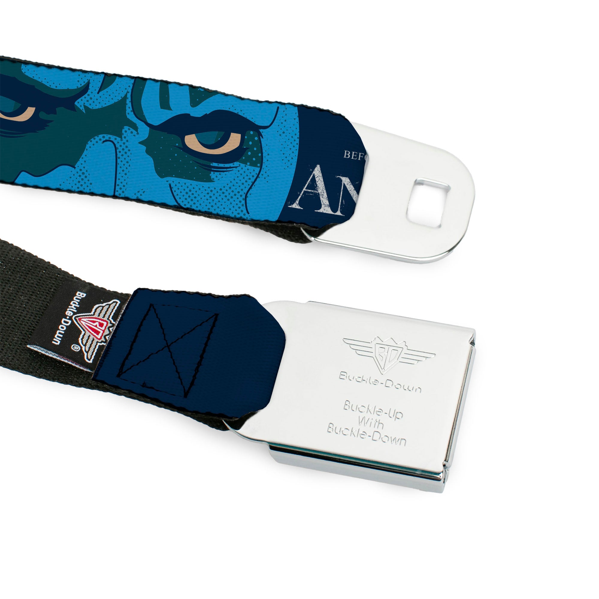 ANNABELLE Title Logo Full Color Black/White Seatbelt Belt - ANNABELLE Pop Art Scenes and Title Logo Multi Color Webbing Seatbelt Belts Annabelle