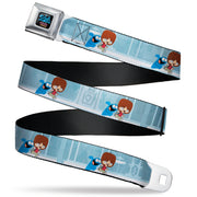 FOSTER'S HOME FOR IMAGINARY FRIENDS Title Logo Black/Multi Color Seatbelt Belt - Foster's Home for Imaginary Friends Mac and Bloo Pose Blues Webbing Seatbelt Belts Foster's Home for Imaginary Friends