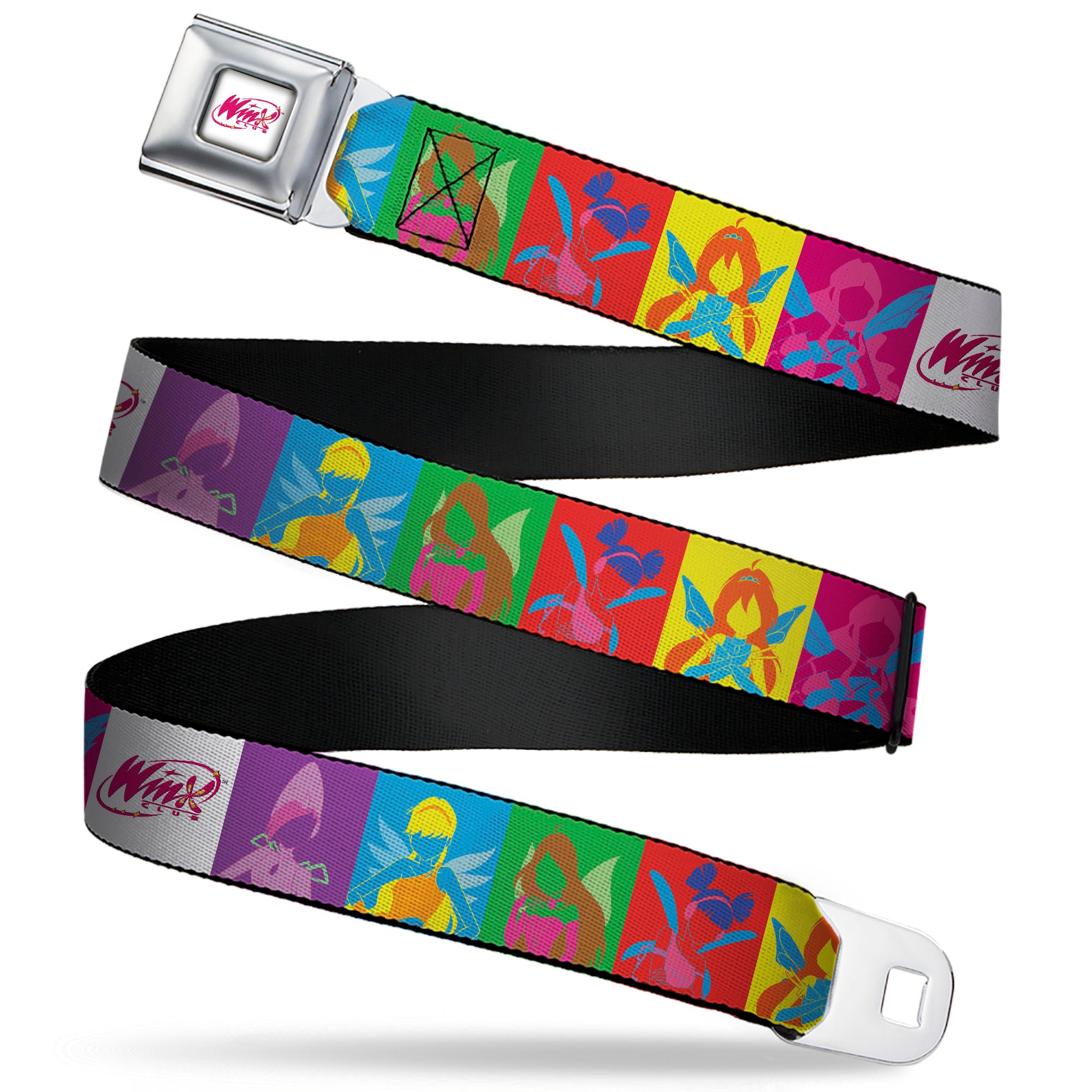 WINX CLUB Title Logo Full Color White/Pink Seatbelt Belt - WINX CLUB F ...