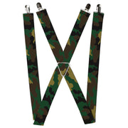 Suspenders - 1.5" - Printed Camo Olive Suspenders Buckle-Down