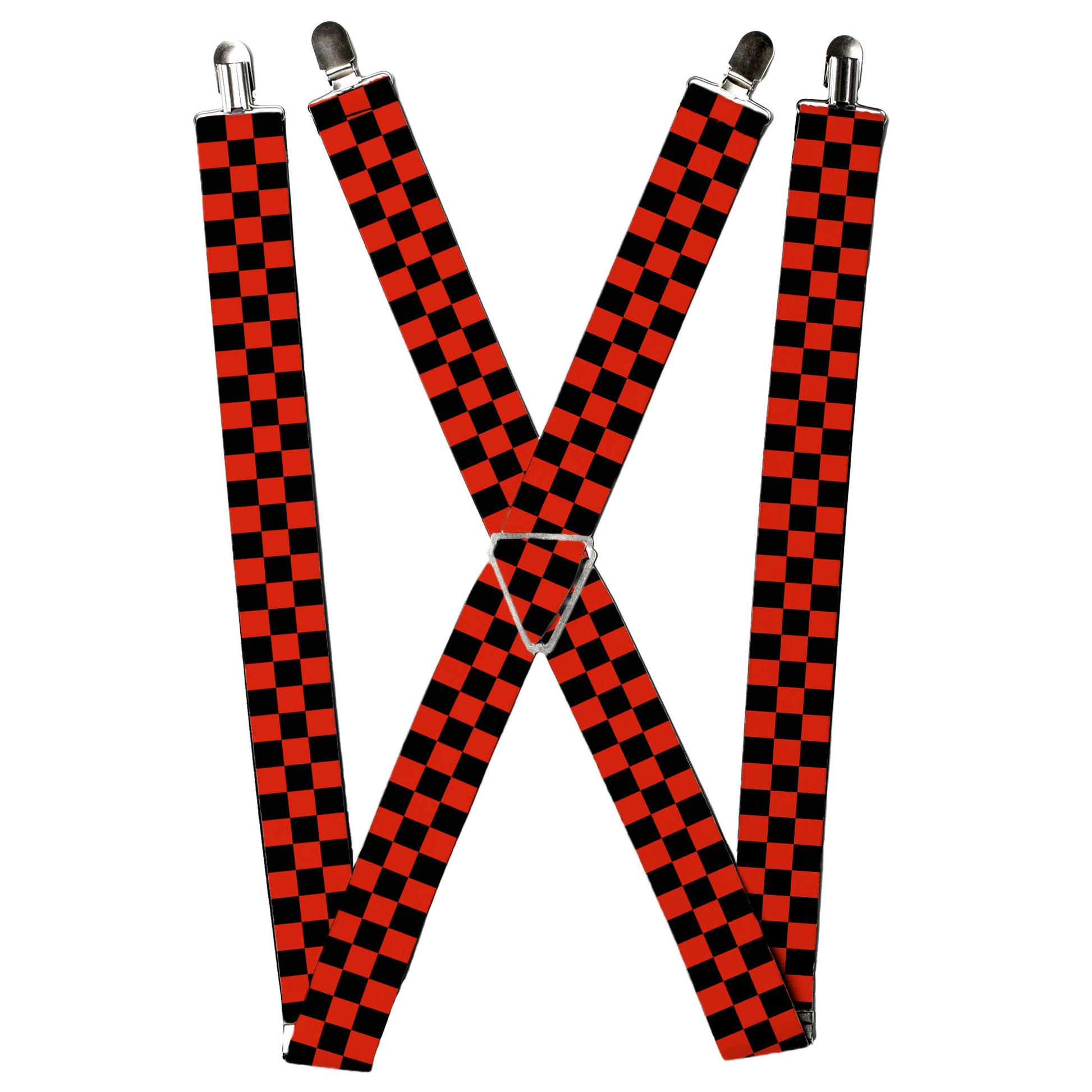 Suspenders - Checker Black/Red Suspenders Buckle-Down