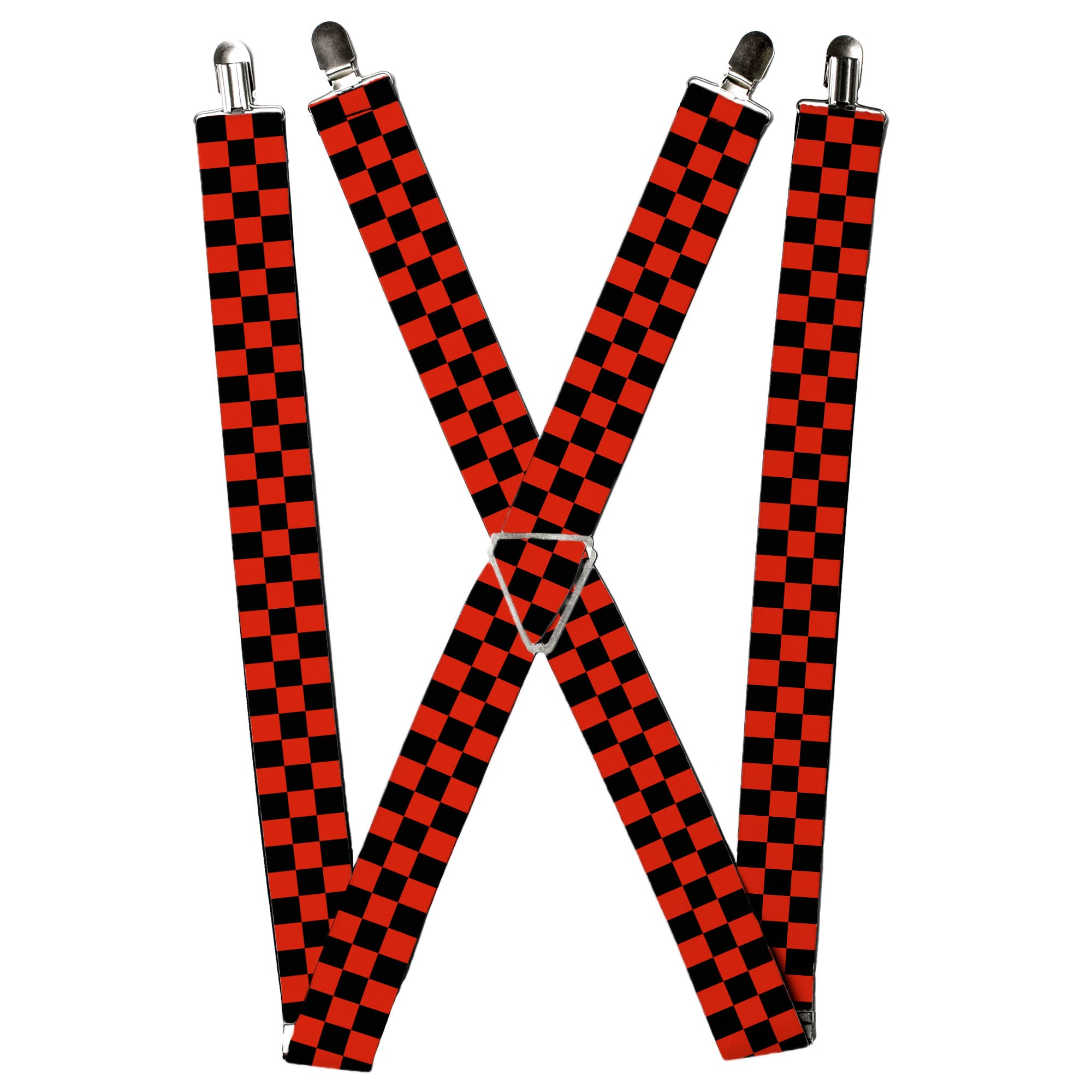Suspenders - Checker Black/Red Suspenders Buckle-Down
