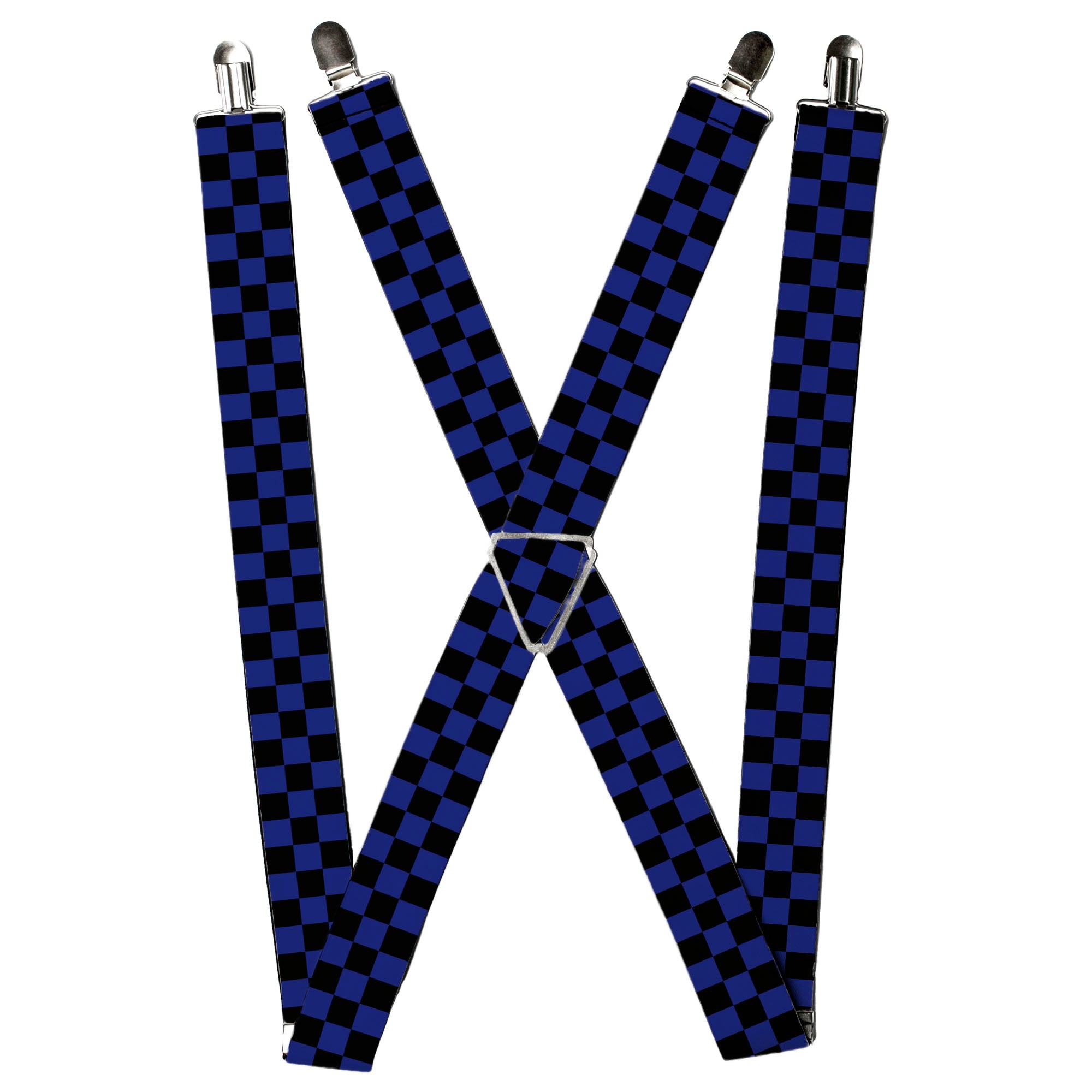 Suspenders - Checker Black/Blue Suspenders Buckle-Down