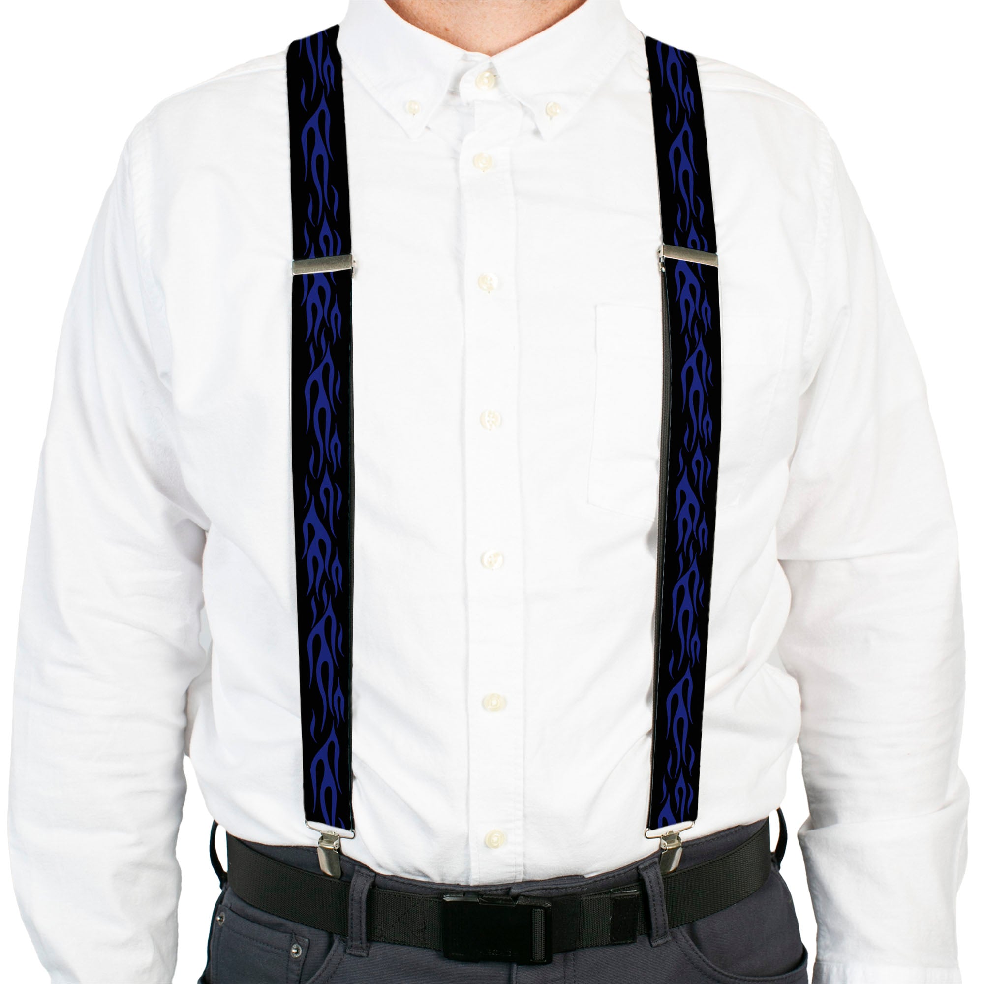Suspenders - Flame Blue Suspenders Buckle-Down