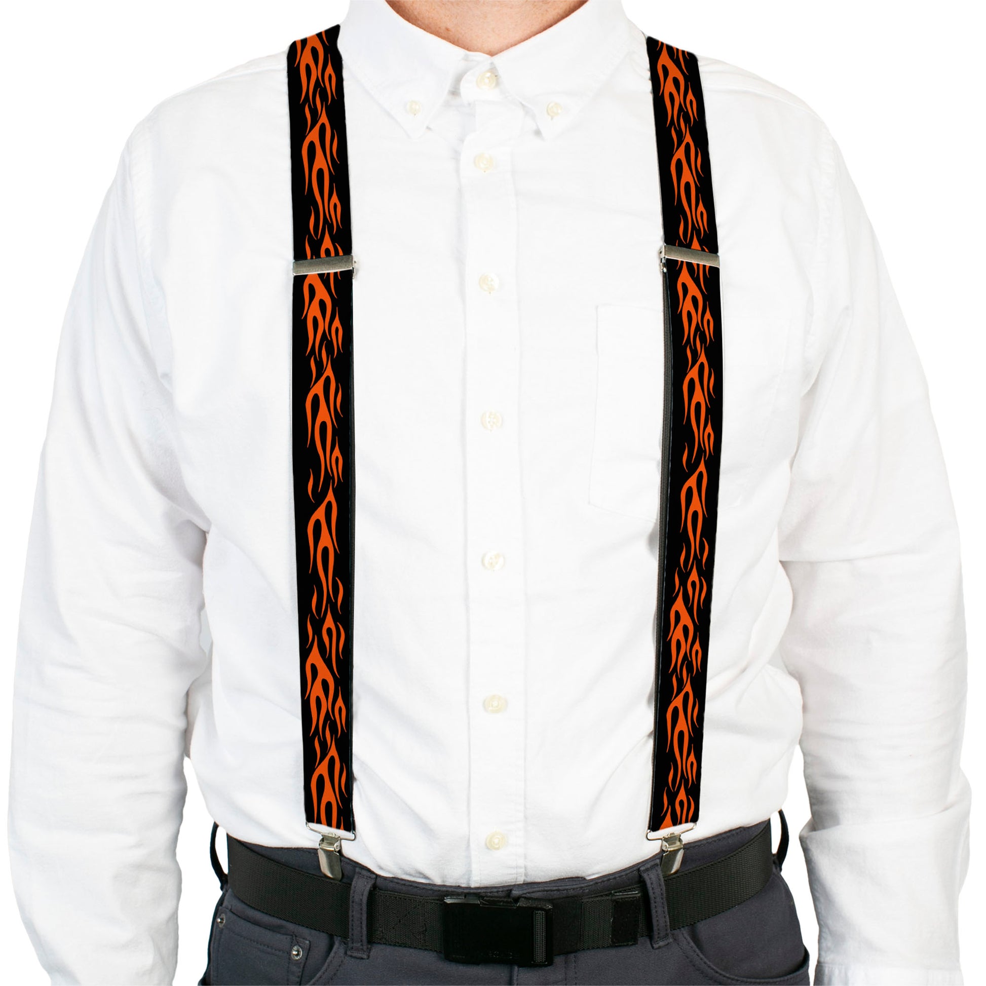 Suspenders - Flame Orange Suspenders Buckle-Down