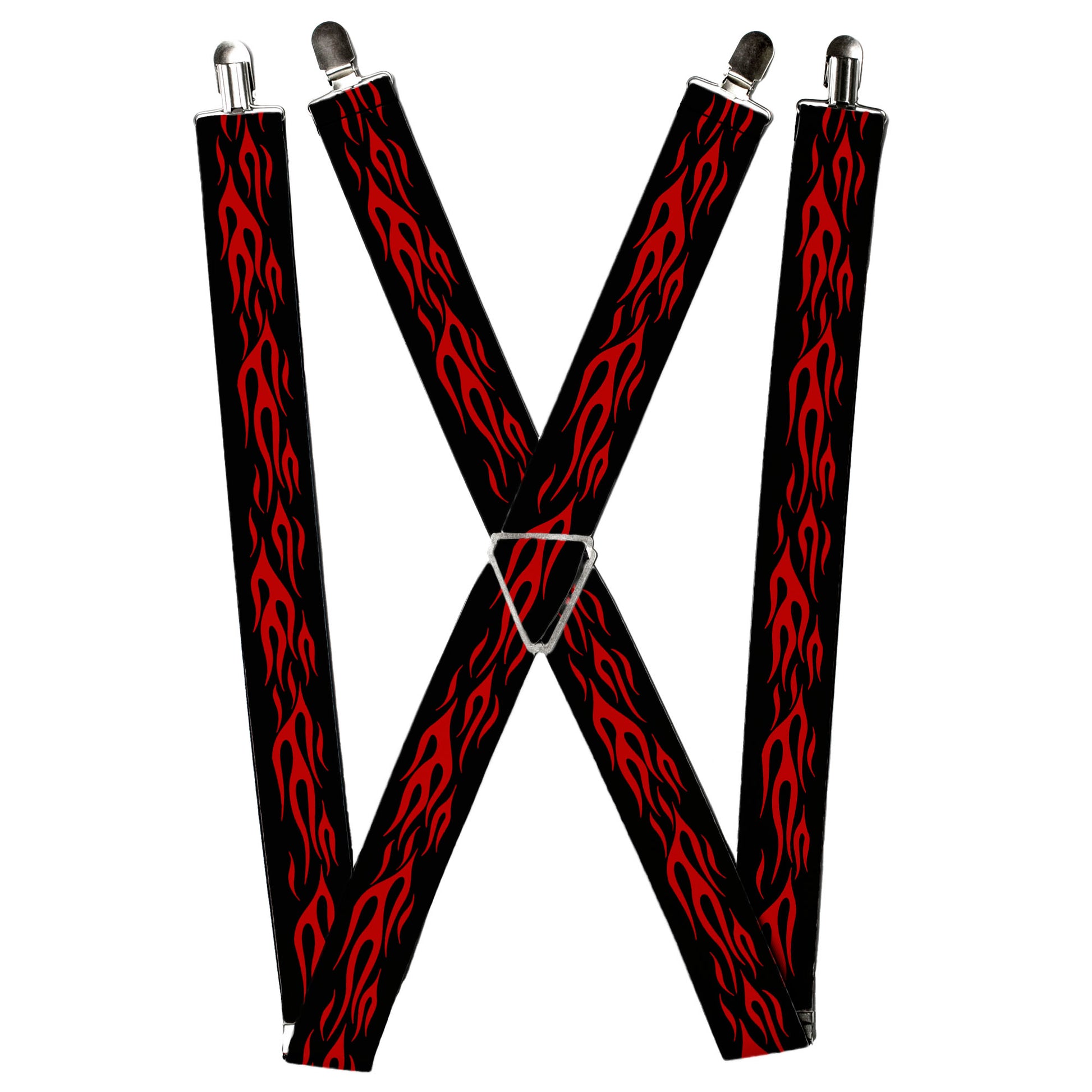 Suspenders - Flame Red Suspenders Buckle-Down
