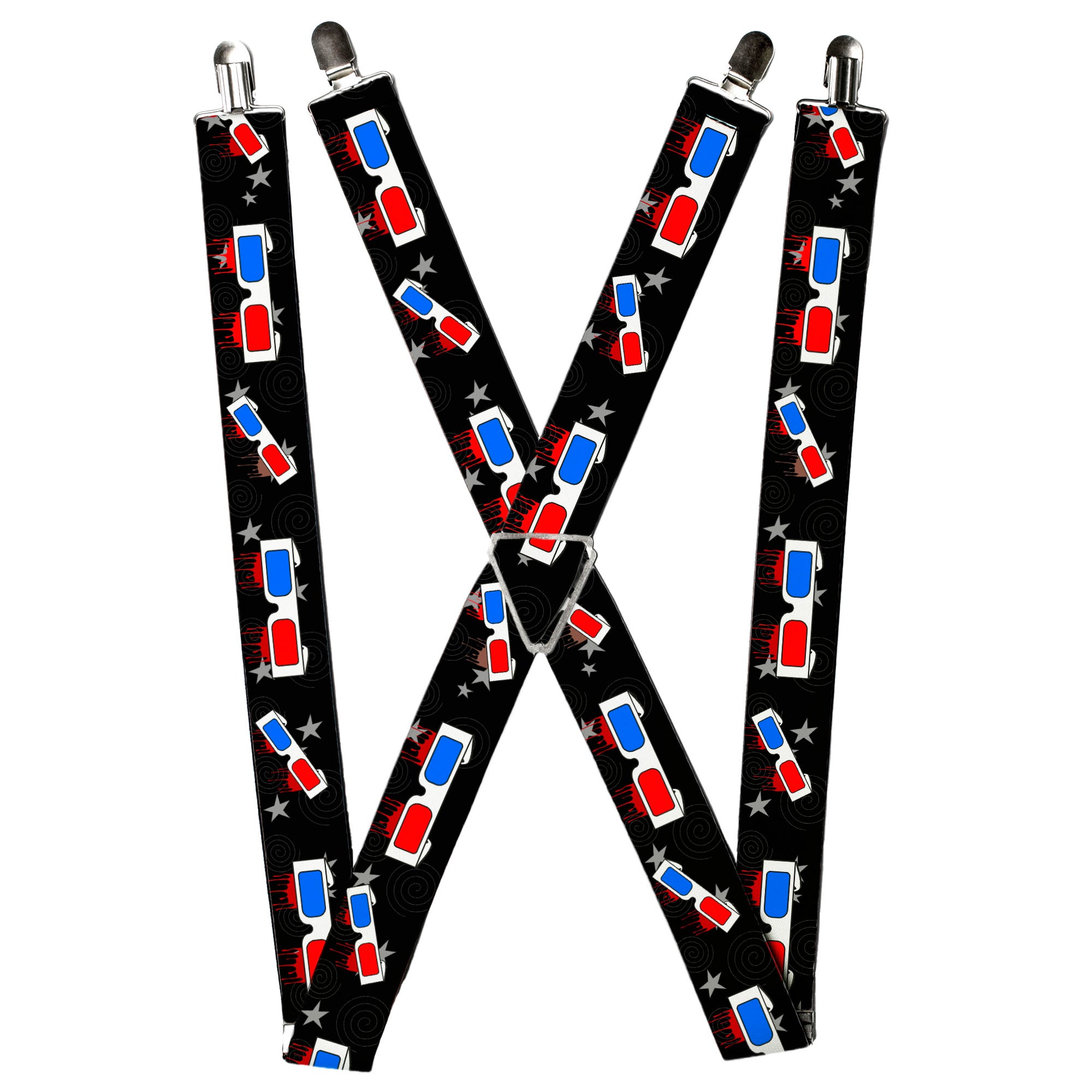 Suspenders - 3-D Glasses Dripping w/Stars