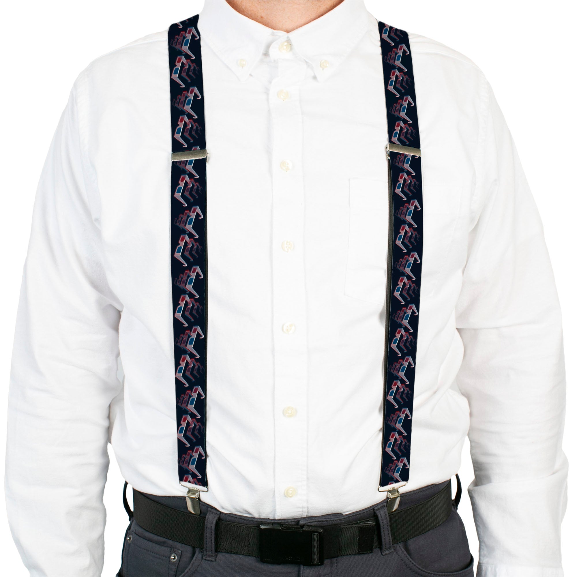 Suspenders - 3-D Glasses Black
