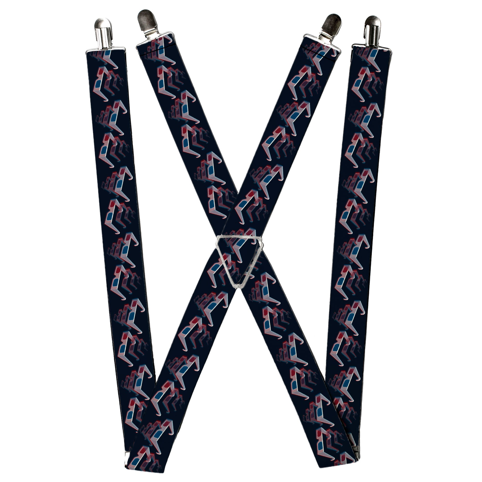 Suspenders - 3-D Glasses Black